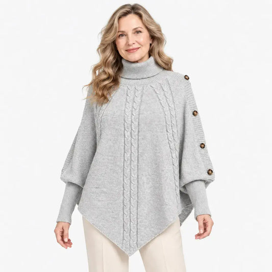 【S-3XL】Un succes absolut pentru sezonul toamnă-iarnă! Această pelerină caldă, din tricot, maschează cu ușurință imperfecțiunile siluetei. ✨