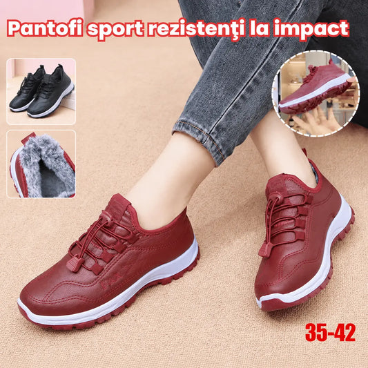 【35-41】Pantofi de damă confecționați manual din piele naturală, catifea și bumbac, stil nou de iarnă 2026