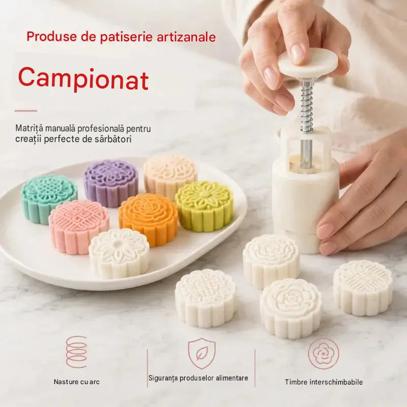 ✨😍【4 bucată】Comoara bucătăriei — matrițe pentru modelare: modele tridimensionale pentru aluat, găluște și deserturi, realizate cu o singură apăsare