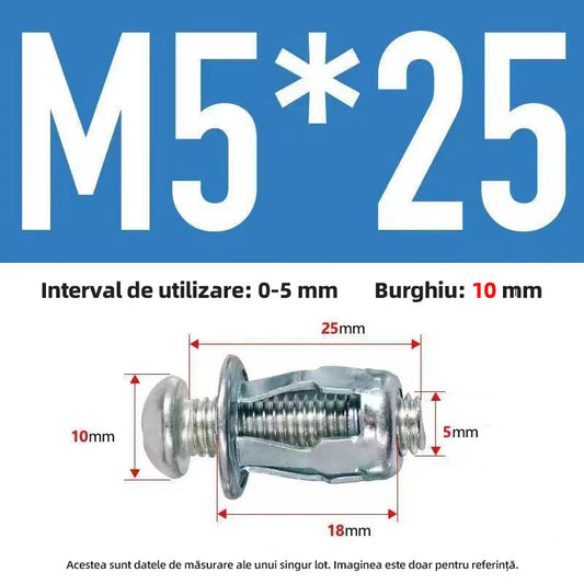 🔥50%OFF【100 bucăți】Piuliță pentru capul șurubului de expansiune M4, M5, M6; piuliță pentru nit