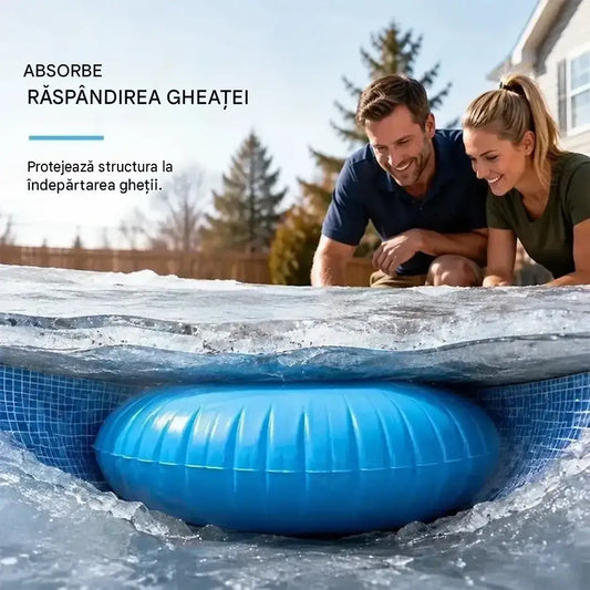 ❄️ Pernă gonflabilă pentru piscină – protejează structura piscinei împotriva presiunii gheții și facilitează evacuarea apei și a zăpezii acumulate.