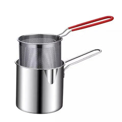 Mini friteuză + coș pentru prăjit (set de 2 piese)