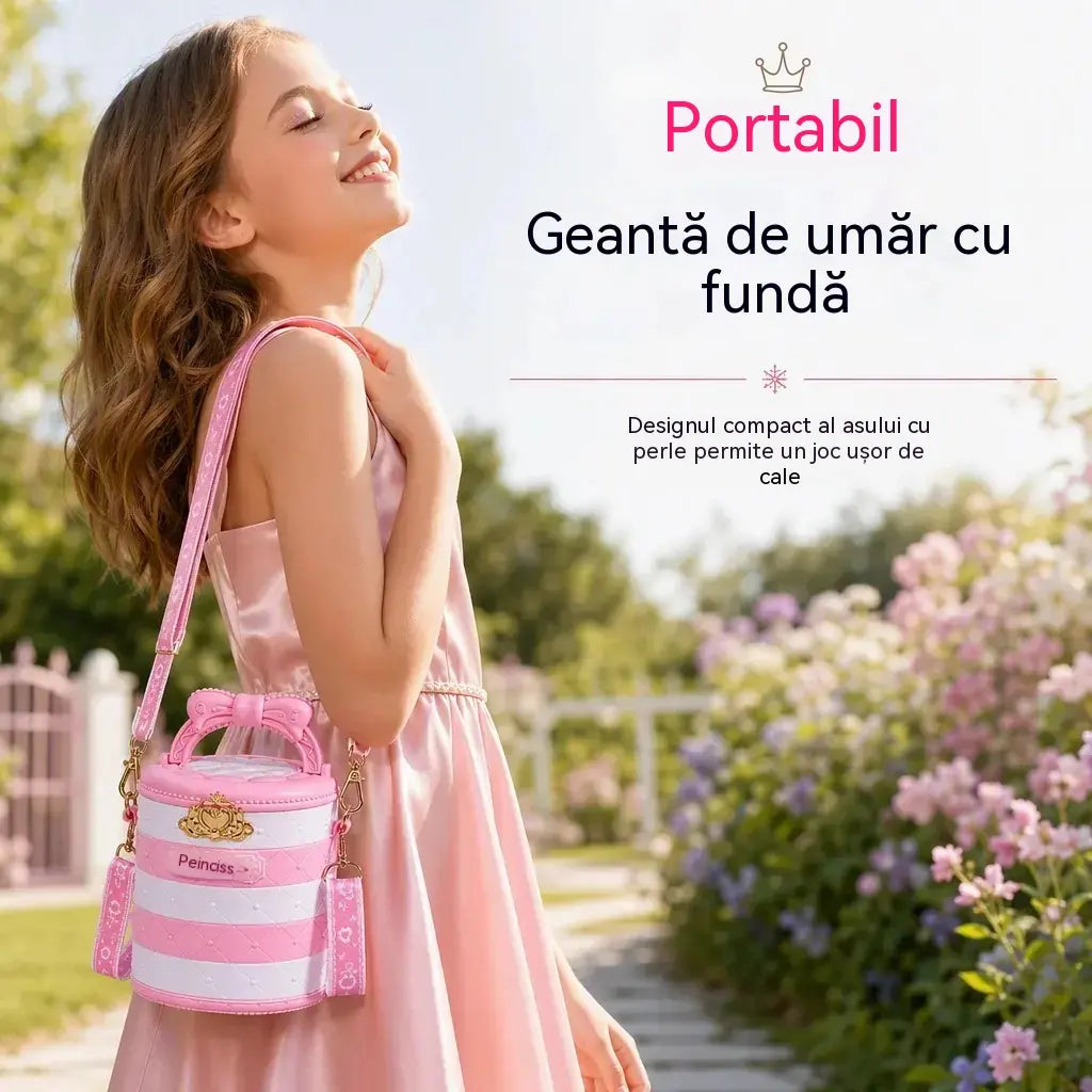💄 Ofertă limitată: 49% reducere! ✨ Set de machiaj pentru prințese, lavabil: jucărie de simulare a machiajului, sigură și netoxică pentru copii 👸