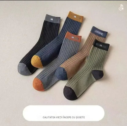🧦✨🎉【Set de 10 perechi】Șosete noi pentru bărbați, din bumbac 100%, moi și confortabile — absorb transpirația și previn mirosurile neplăcute.