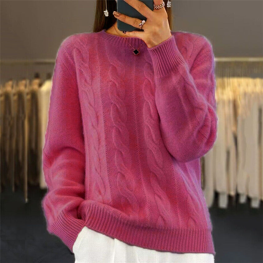 🔥✨【Noul stil de toamnă】【S-2XL】2026 Pulover din lână de înaltă calitate, într-o singură culoare, moale și confortabil