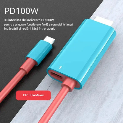 🔥OFERTĂ LIMITATĂ: Reducere de 50%! 🔥 Cablu adaptor USB-C la HDMI pentru Switch