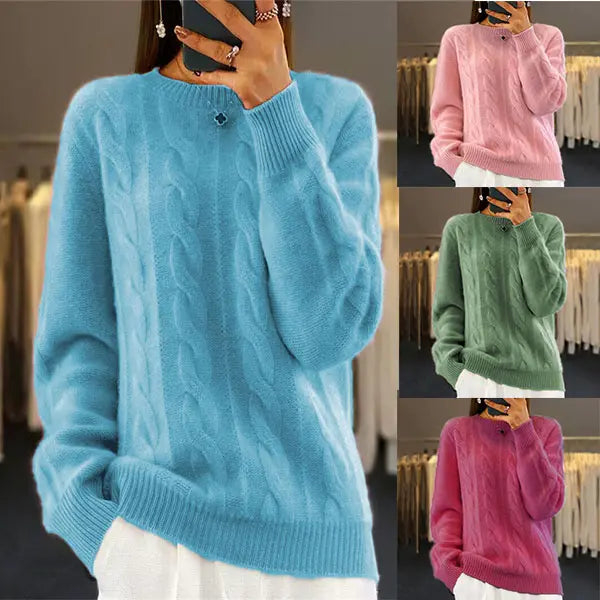 🔥✨【Noul stil de toamnă】【S-2XL】2026 Pulover din lână de înaltă calitate, într-o singură culoare, moale și confortabil