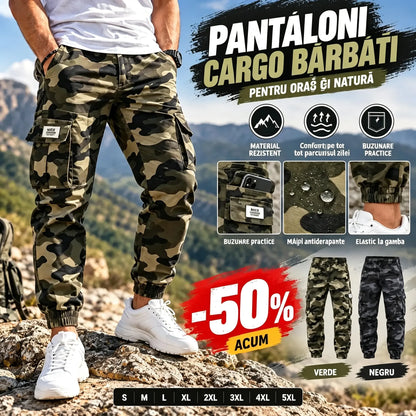 🛠️👖 Pantaloni de lucru rezistenți, de tip tactic – amestec de nailon și bumbac, cu numeroase buzunare funcționale, ideali pentru munca în aer liber 🌲