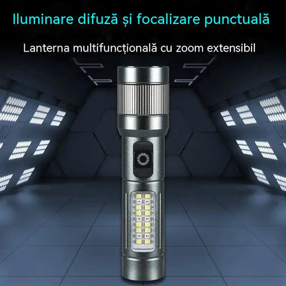 🔦 Lanternă LED multifuncțională cu zoom