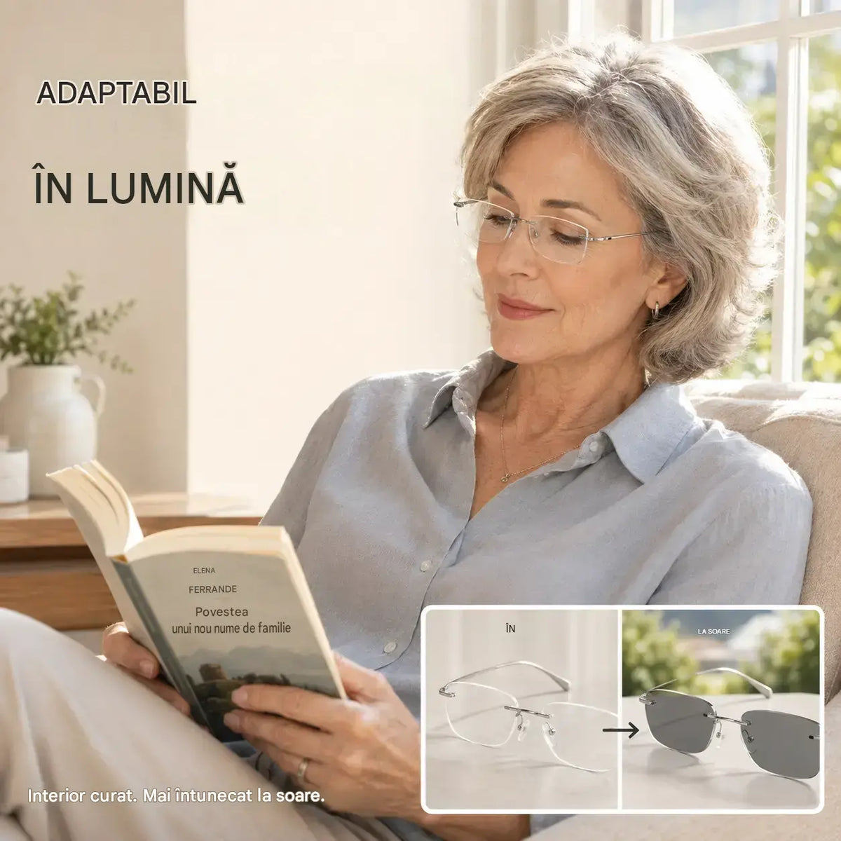 🔥【Cumpărați 1 obțineți 1 gratuit】🔥 Ochelari de citit inteligenți, fotocromatici, cu tehnologie Smart Zoom