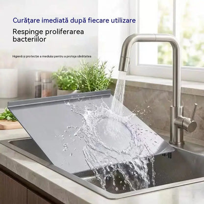 🔪 Tocător din oțel inoxidabil cu margine îndoită – Extra gros și multifuncțional, ideal pentru bucătăria profesională și uz casnic 🍽️