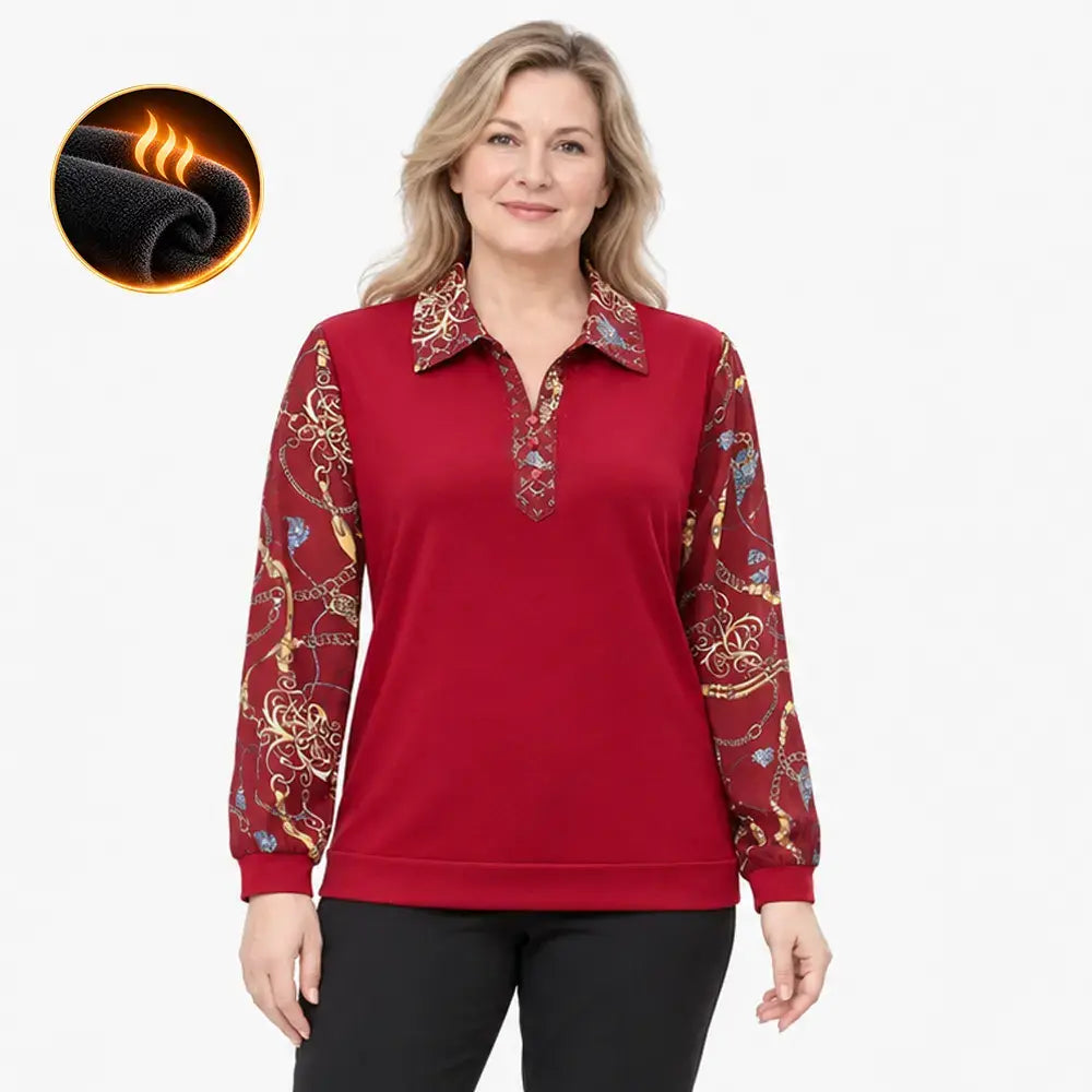 【M-6XL】O nouă cămașă căptușită pentru femei, perfectă pentru toamnă și iarnă – mărimi mari, care ascunde burtica, călduroasă și elegantă