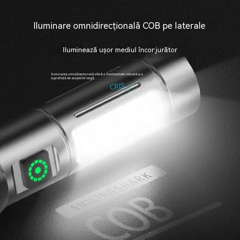 🔦 Lanternă LED multifuncțională cu zoom