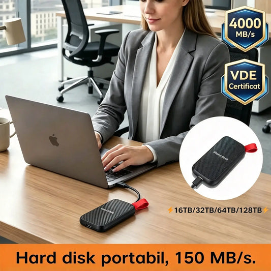 【64TB/128TB】⚡Unități portabile SSD de mare viteză