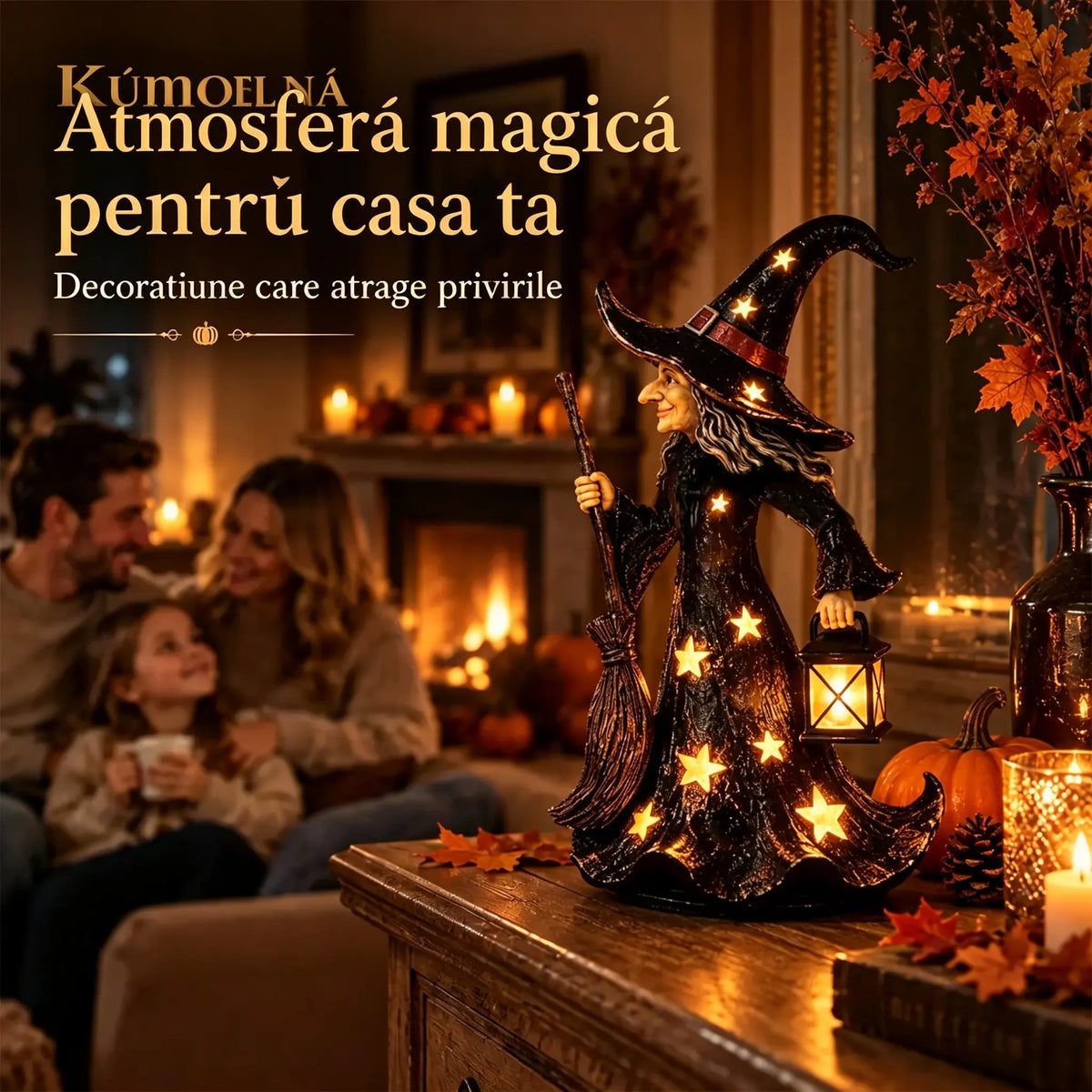 🧙✨Ornament-lampă de veghe „Vrăjitoare înstelată”