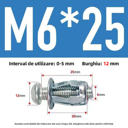 🔥50%OFF【100 bucăți】Piuliță pentru capul șurubului de expansiune M4, M5, M6; piuliță pentru nit