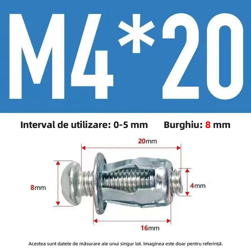 🔥50%OFF【100 bucăți】Piuliță pentru capul șurubului de expansiune M4, M5, M6; piuliță pentru nit