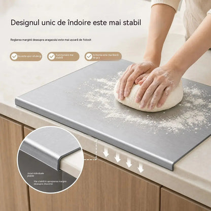 🔪 Tocător din oțel inoxidabil cu margine îndoită – Extra gros și multifuncțional, ideal pentru bucătăria profesională și uz casnic 🍽️