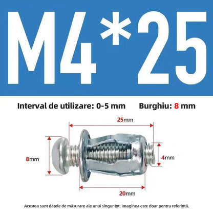 🔥50%OFF【100 bucăți】Piuliță pentru capul șurubului de expansiune M4, M5, M6; piuliță pentru nit