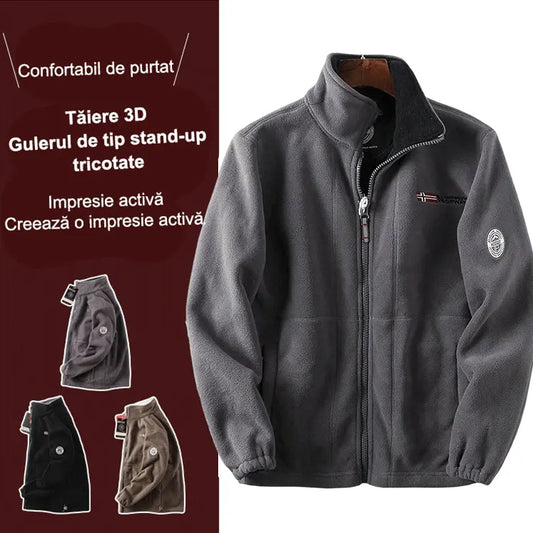 🔥【S-3XL】Geacă Reversibilă Călduroasă din Lână și Bumbac pentru Bărbați