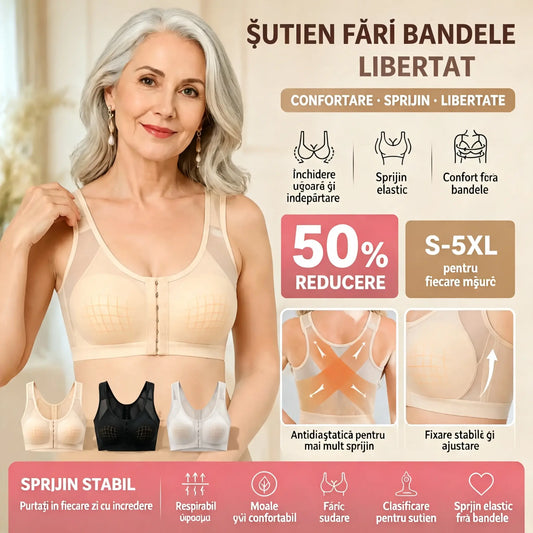 🔥【3 bucăți】Sutien sport respirabil, neelastic, pentru femei【S-5XL】