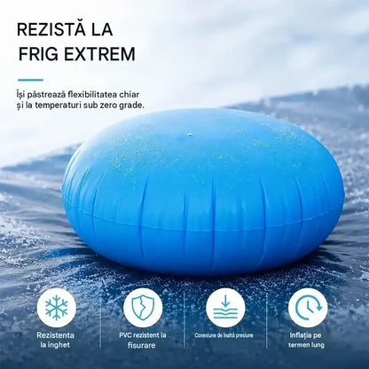❄️ Pernă gonflabilă pentru piscină – protejează structura piscinei împotriva presiunii gheții și facilitează evacuarea apei și a zăpezii acumulate.