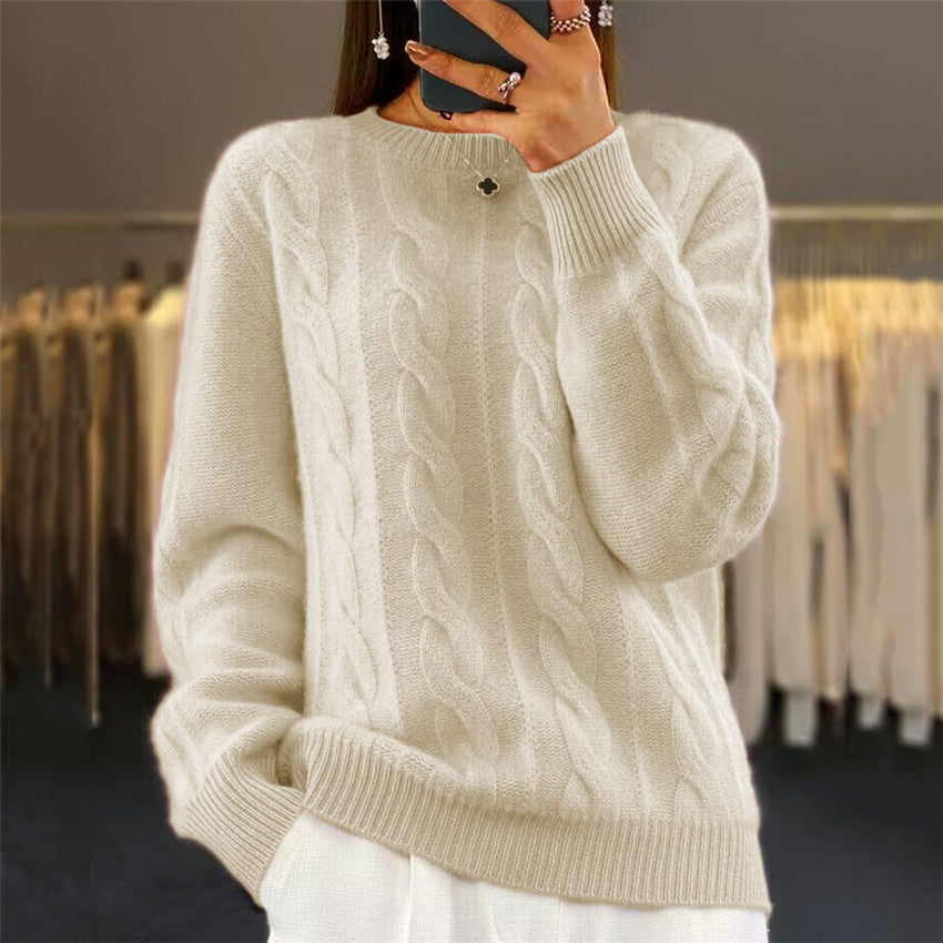 🔥✨【Noul stil de toamnă】【S-2XL】2026 Pulover din lână de înaltă calitate, într-o singură culoare, moale și confortabil
