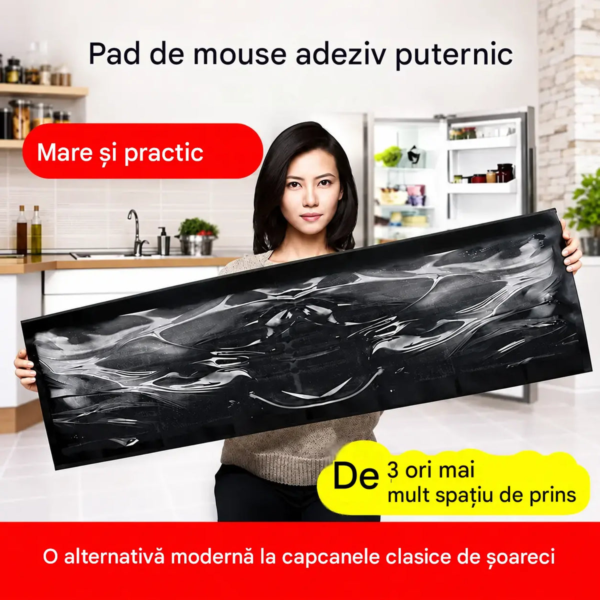 💥 Set de 5 capcane cu lipici extra-puternice pentru șoareci (120 x 27 cm); netoxice și sigure pentru întreaga familie.
