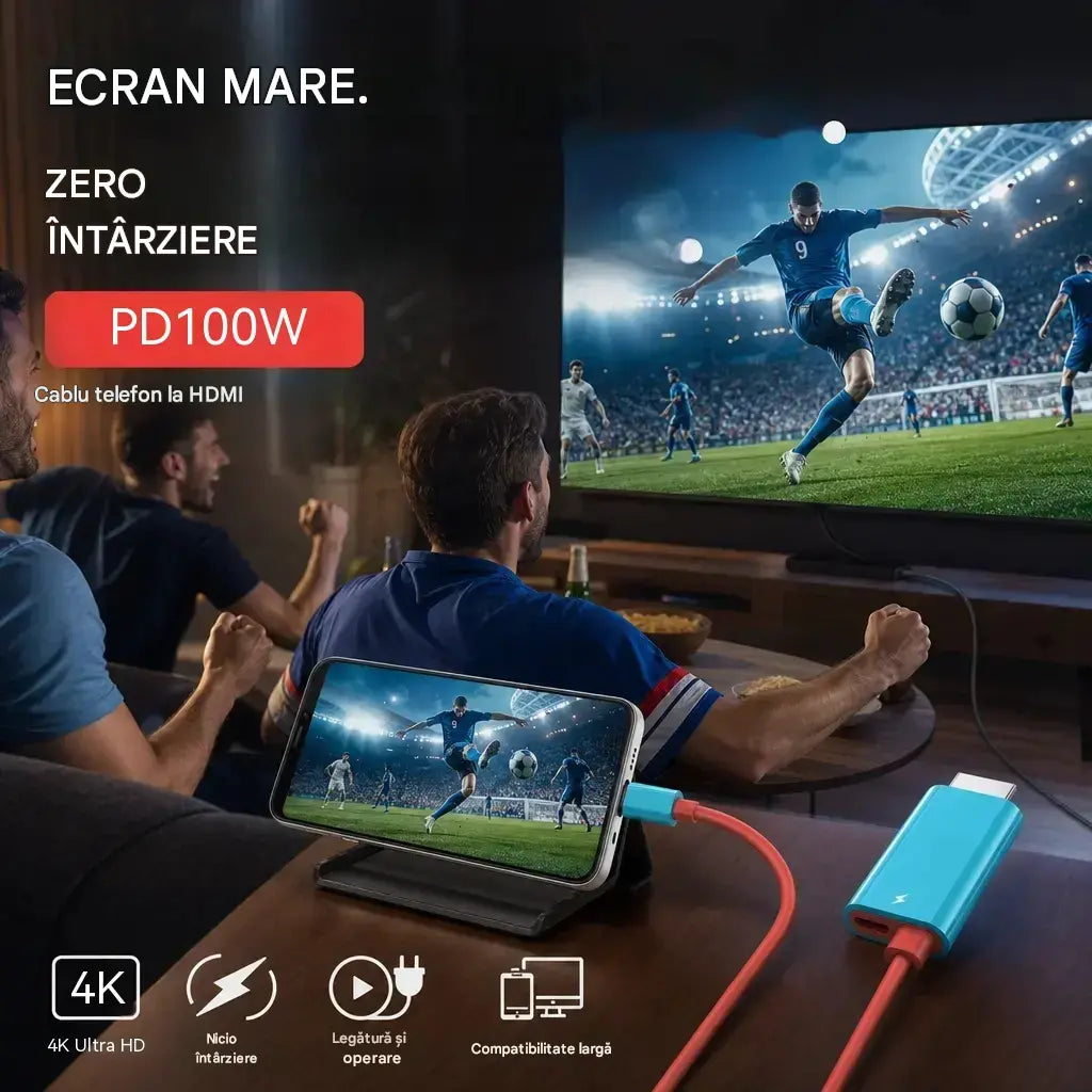 🔥OFERTĂ LIMITATĂ: Reducere de 50%! 🔥 Cablu adaptor USB-C la HDMI pentru Switch