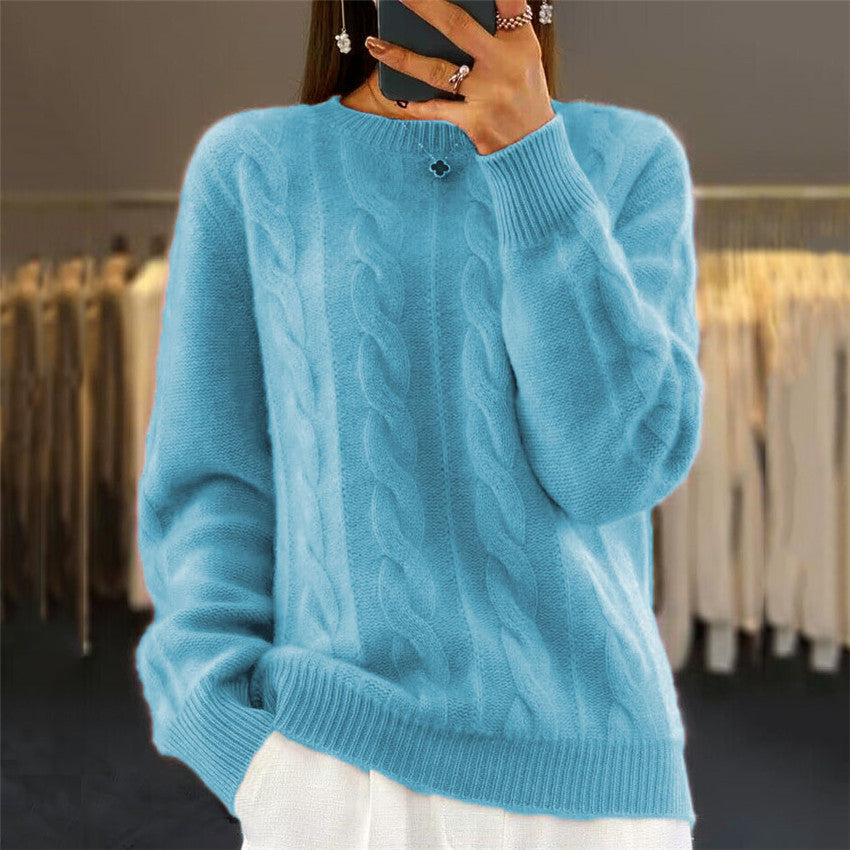 🔥✨【Noul stil de toamnă】【S-2XL】2026 Pulover din lână de înaltă calitate, într-o singură culoare, moale și confortabil