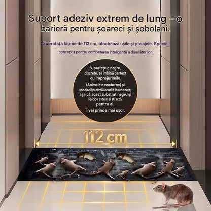💥 Set de 5 capcane cu lipici extra-puternice pentru șoareci (120 x 27 cm); netoxice și sigure pentru întreaga familie.