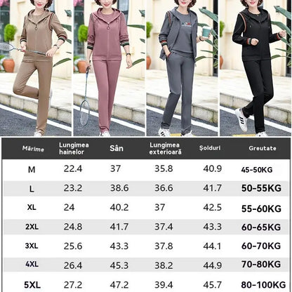 🔥【45-100KG】😍Costum de toamnă-iarnă cu mânecă lungă, format din trei piese (vestă + mânecă lungă + pantaloni)