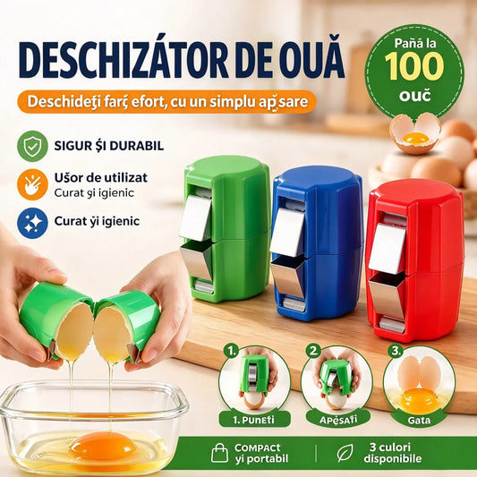 【Set de 3 bucăți】🍳 Bătător rapid de ouă: prelucrarea mai rapidă și mai curată a unei cantități mari de ouă 🔥