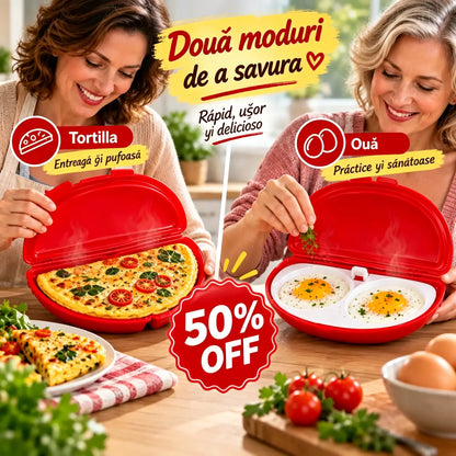 🥳💞【2 bucăți】 Aparat 2-în-1 pentru gătit ouă și omletă