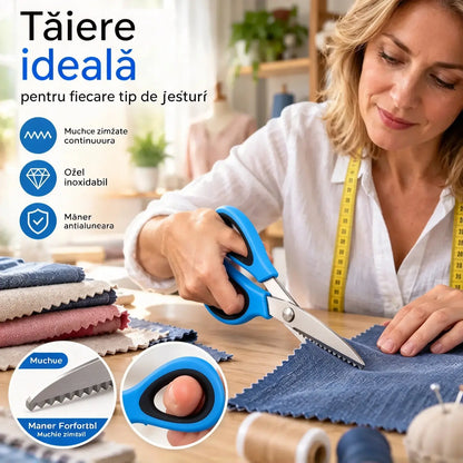 🔥Cumpără 1 și primești 1 gratis✂️ Foarfece profesionale cu dinți – Foarfece ascuțite, cu dinți