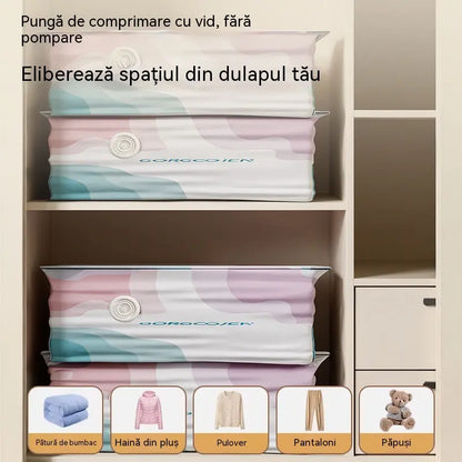 🧳 5 la doar 139 de lei 💨 Saci mari compresibili pentru depozitare în vid: Nu necesită pompă de aer, etanși, ideali pentru economisirea bagajelor și a spațiului din casă ✈️