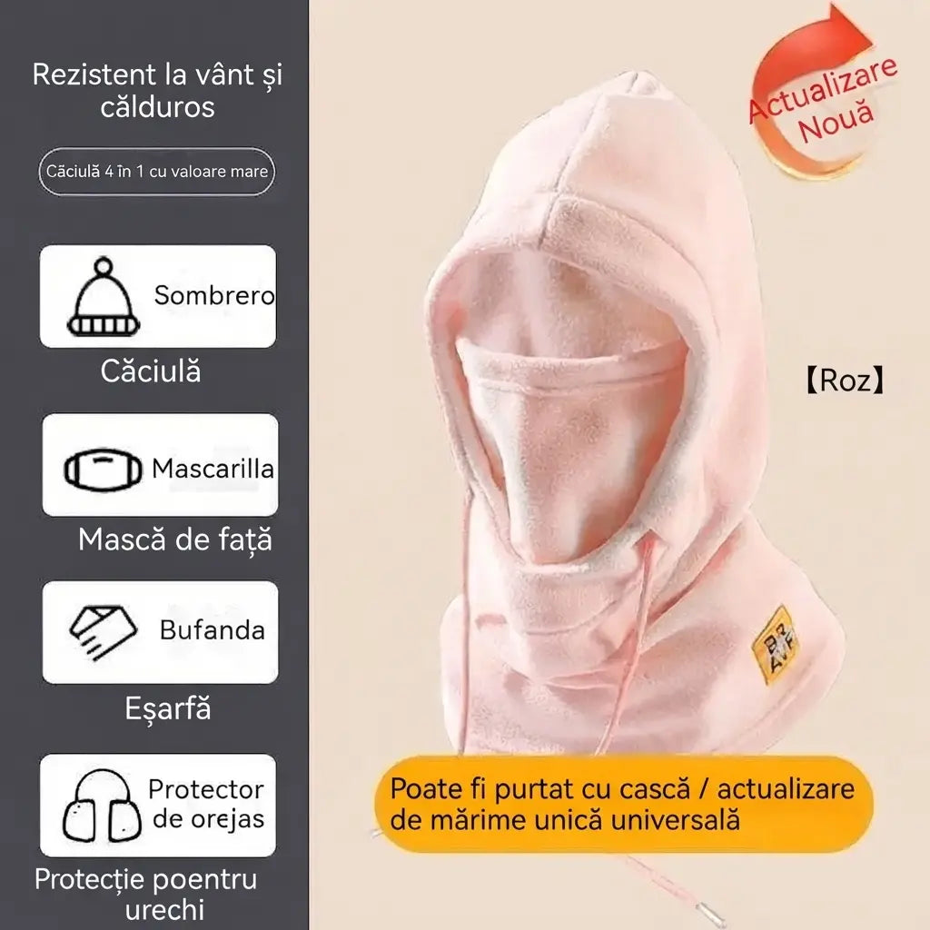 ❄️Căciulă termică cu acoperire completă și căptușeală din fleece, care asigură protecție termică la temperaturi de până la -20 de grade Celsius. ⛷️ Ideală pentru schi, motociclism și activități în aer liber.