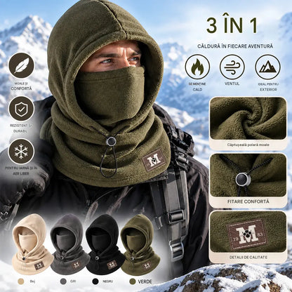 ☃Hanorac cu glugă și căptușeală din fleece 3 în 1, indispensabil pentru ciclism în aer liber toamna și iarna.