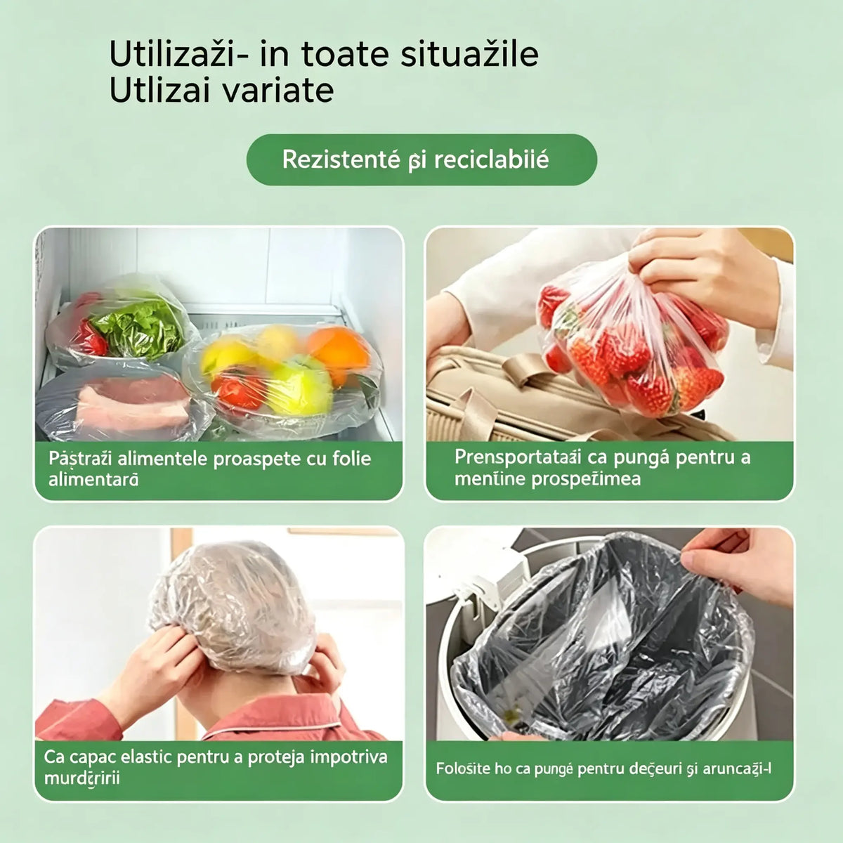 🔥🔥【500 de coli】✨500 de folii reutilizabile și flexibile pentru alimente