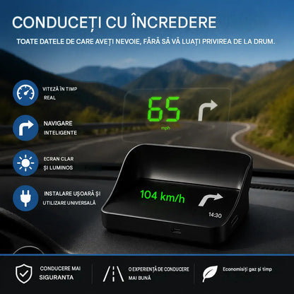🚗Afișaj HUD în mașina dvs.｜Proiecție GPS HD｜Viteză în timp real și conducere mai sigură