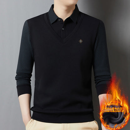 🔥👔【M-4XL】Top cald pentru bărbați din cașmir premium, din două piese, all-in-one