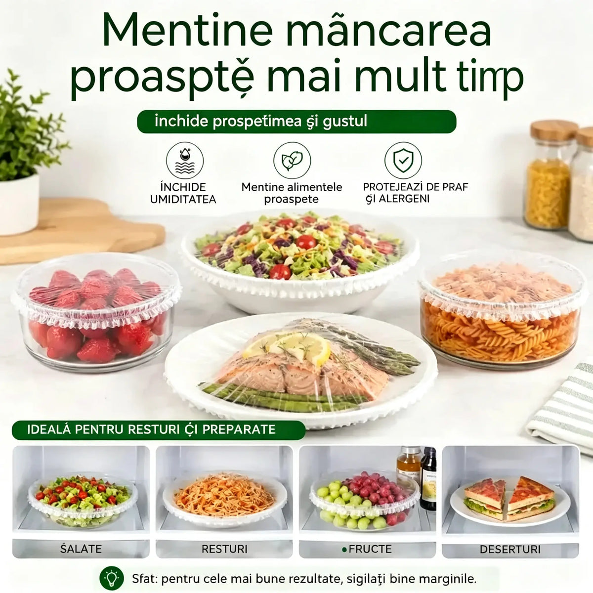 🔥🔥【500 de coli】✨500 de folii reutilizabile și flexibile pentru alimente