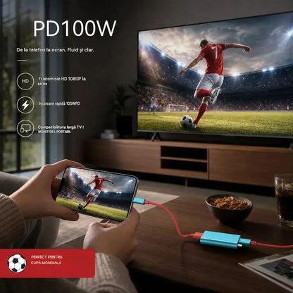 🔥OFERTĂ LIMITATĂ: Reducere de 50%! 🔥 Cablu adaptor USB-C la HDMI pentru Switch
