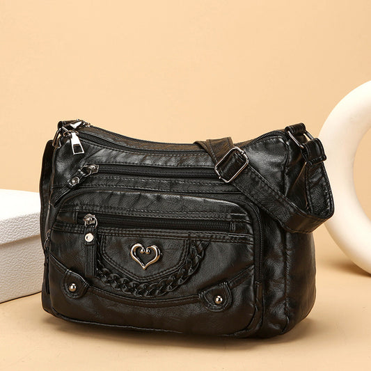 💐🎁Geantă crossbody moale din PU pentru femei – Buzunare multiple pentru o organizare perfectă 👜🔑