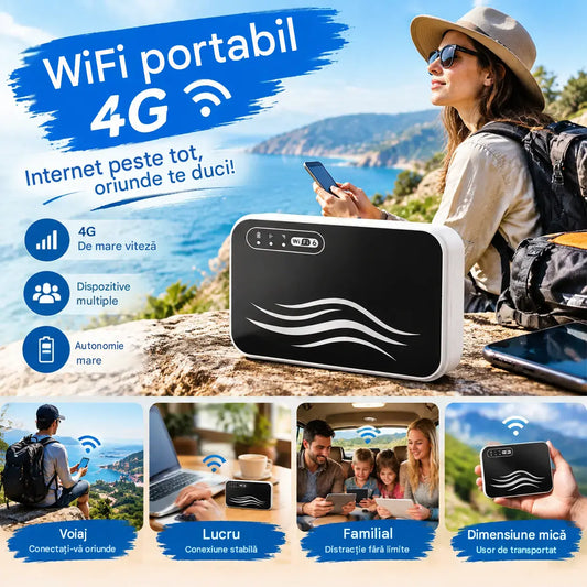 🌍WiFi portabil la nivel mondial, fără viză, acces la internet oricând, oriunde.