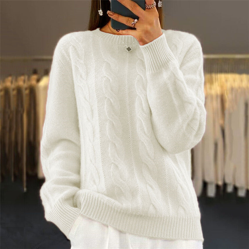🔥✨【Noul stil de toamnă】【S-2XL】2026 Pulover din lână de înaltă calitate, într-o singură culoare, moale și confortabil