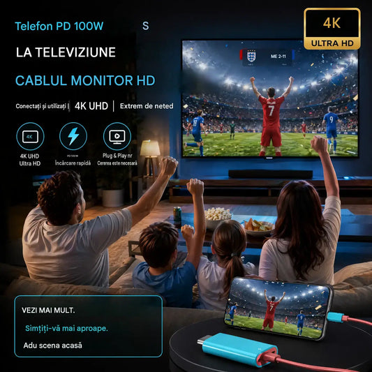 🔥OFERTĂ LIMITATĂ: Reducere de 50%! 🔥 Cablu adaptor USB-C la HDMI pentru Switch